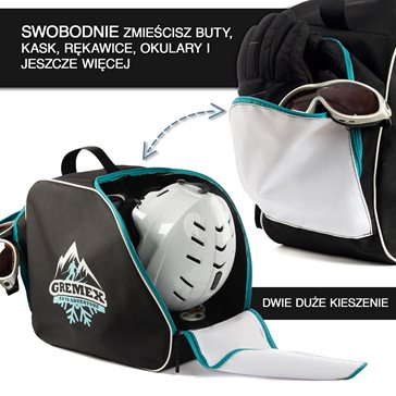 Zestaw BASIC pokrowiec na buty+narty biały 160/180cm