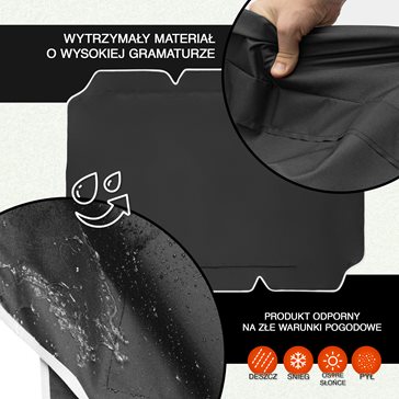 Daszek na huśtawkę 120x200cm grafitowy