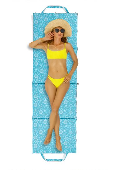 Mata plażowa rozpinana na kamieniste plaże 200x62cm wzór muszelki