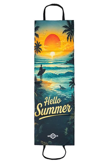 Mata plażowa rozpinana na kamieniste plaże 200x62cm wzór zachód słońca