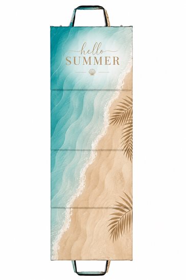 Mata plażowa rozpinana na kamieniste plaże 200x62cm wzór plaża