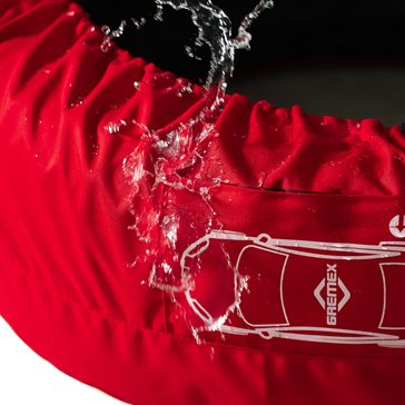 Uniwersalny zestaw 4 szt. pokrowców na koła zapasowe czerwony z klamrą