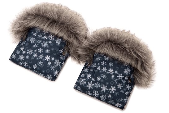 Śpiworek dla dziecka do wózka gondoli fotelika snieżynki+mufki