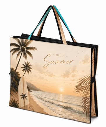 Mata plażowa rozpinana na kamieniste plaże 200x62cm wzór deska