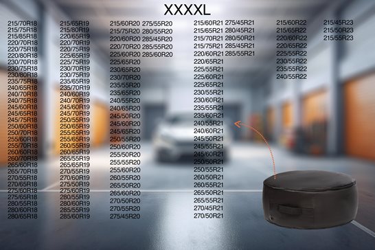 4 szt. pokrowiec na koło roz.XXXXL