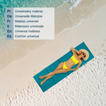 Mata plażowa rozpinana na kamieniste plaże 200x62cm wzór morski