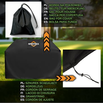 Pokrowiec na grill ogrodowy 145x60x116cm z wentylacją wzmacniany wodoo