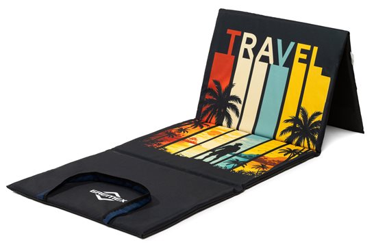 Mata plażowa rozpinana na kamieniste plaże 200x62cm wzór travel