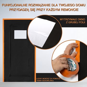 Drzwi remontowe z oknem