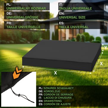 Pokrowiec na piaskownicę 120x120x16cm