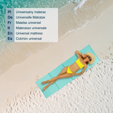 Mata plażowa rozpinana na kamieniste plaże 200x62cmwzór miętowy