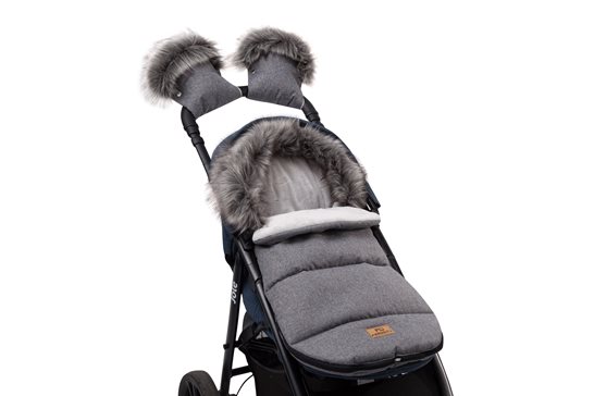 Śpiworek dla dziecka do wózka gondoli fotelika len