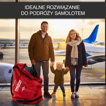 Pokrowiec, worek na wózek czerwony