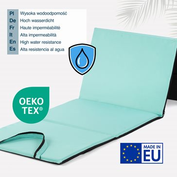 Mata plażowa rozpinana na kamieniste plaże 200x62cmwzór miętowy